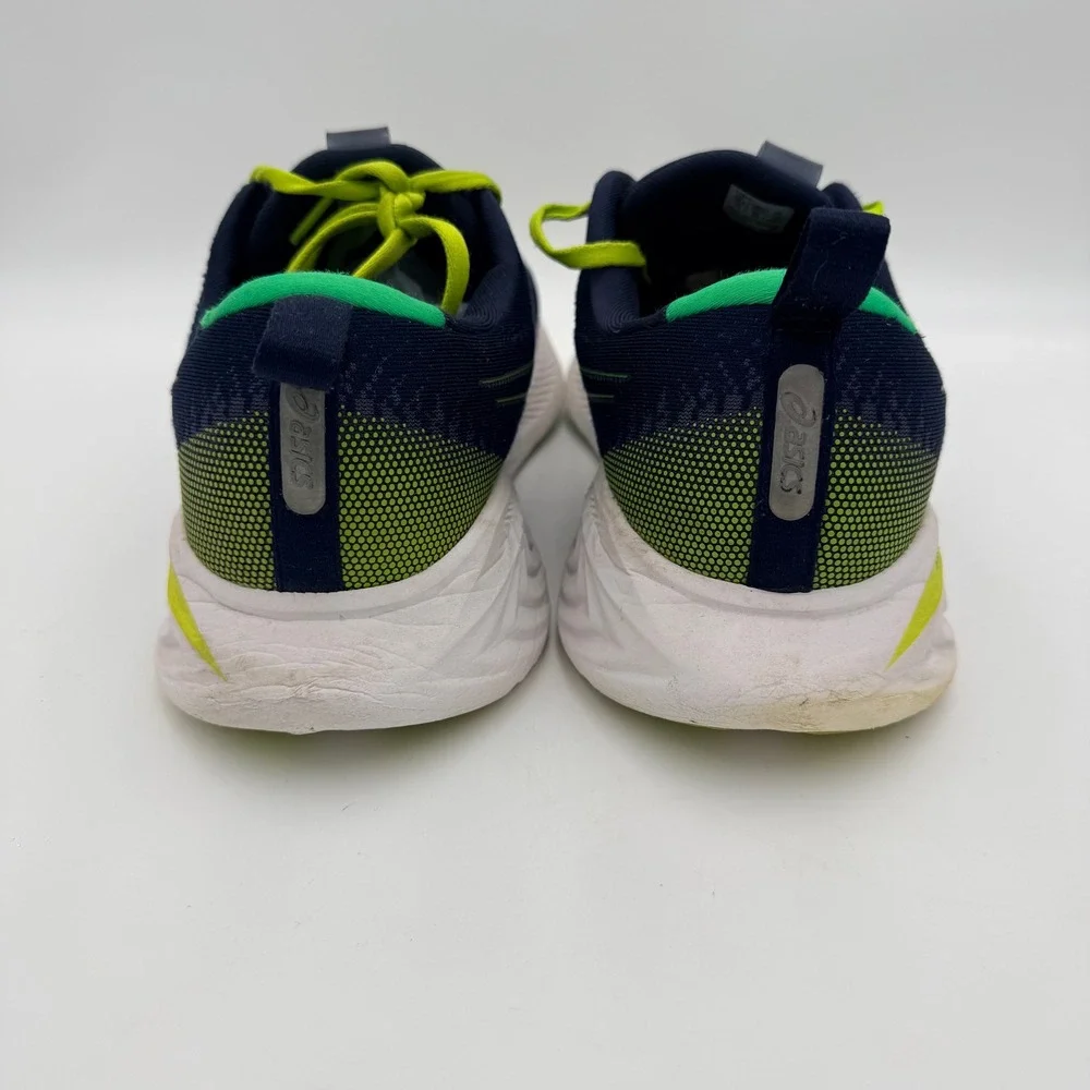 ASICS Gel-Cumulus 25 Mens Navy Blue Lime Green Running Shoes 1011B621 12